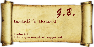 Gombás Botond névjegykártya